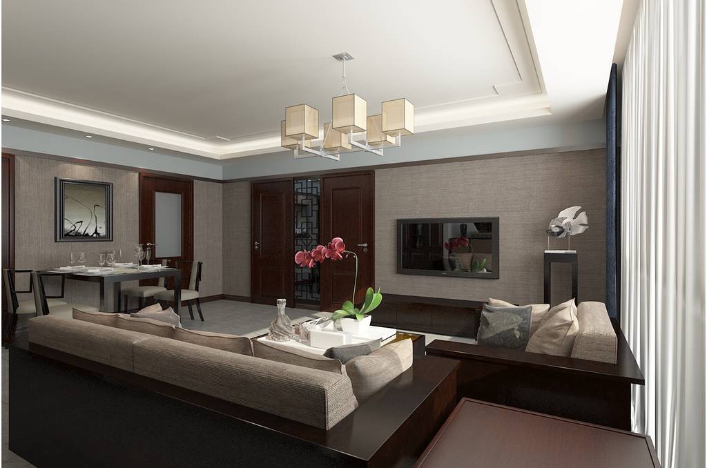 新中式客厅装修效果图，这搭配真的是太美了！